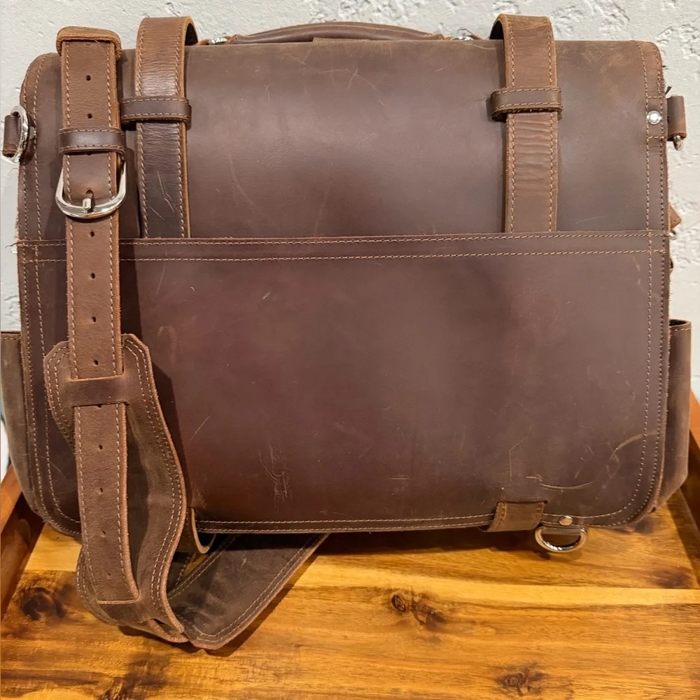 Rock Cow Super Large Multi-Use Leather Travel Bag, Duffle Bag, Leather Backpack